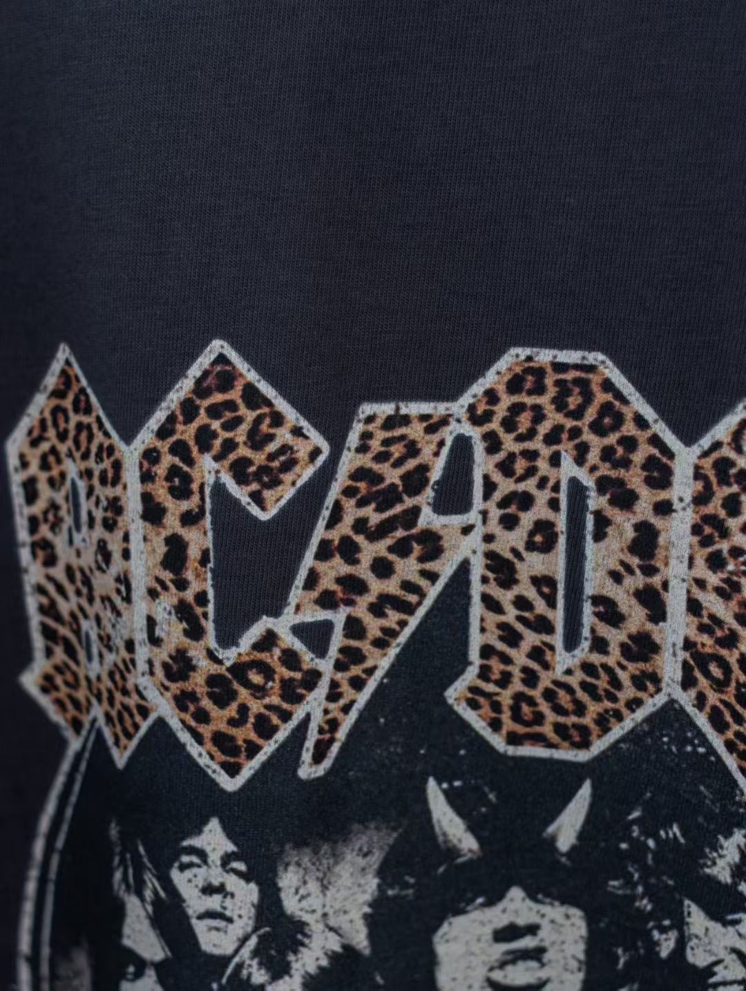 LEOPARD FONTS AC/DC TEE