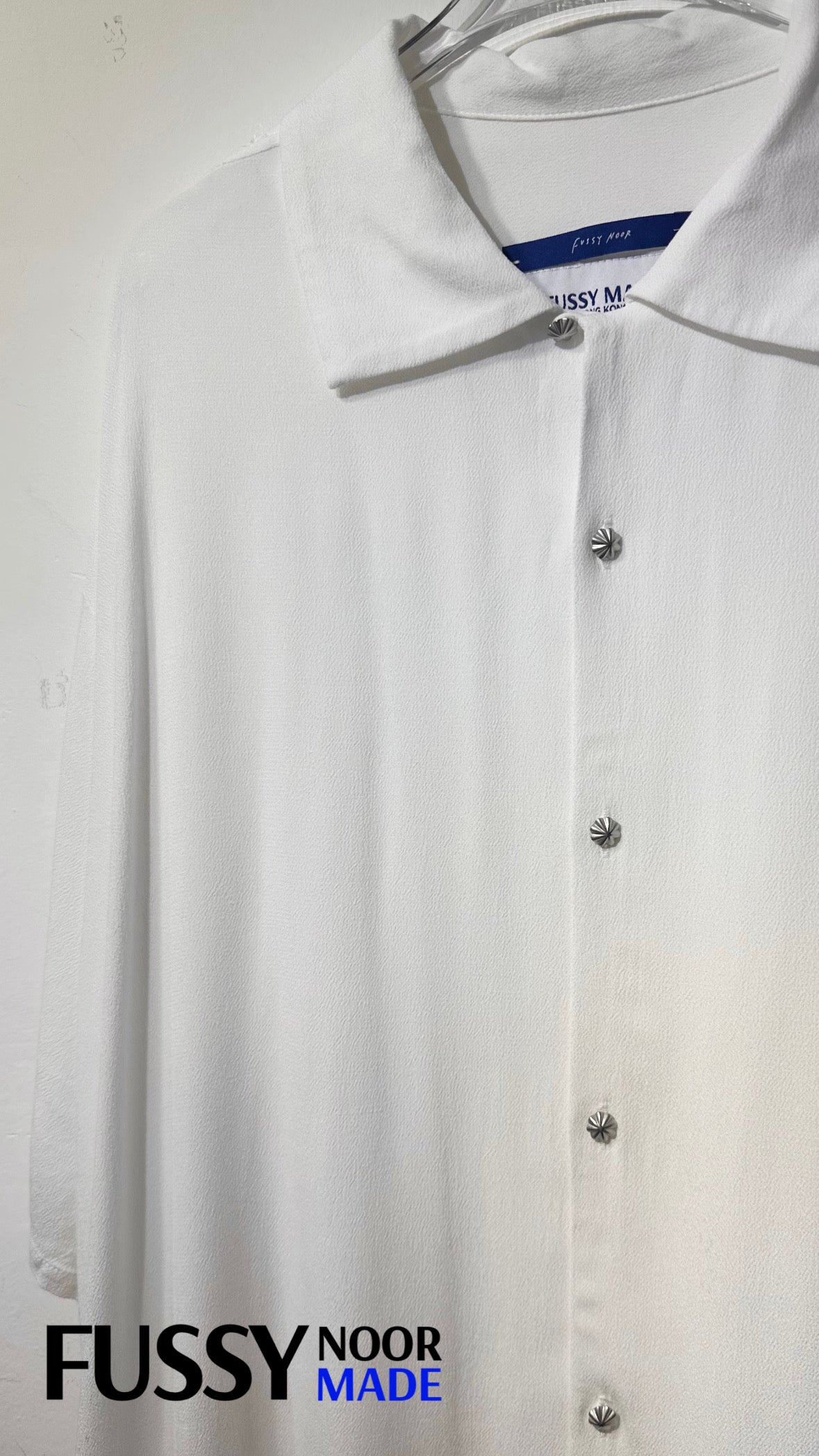 • FUSSY MADE • MILKY COTTON-LINEN BLEND SHIRT