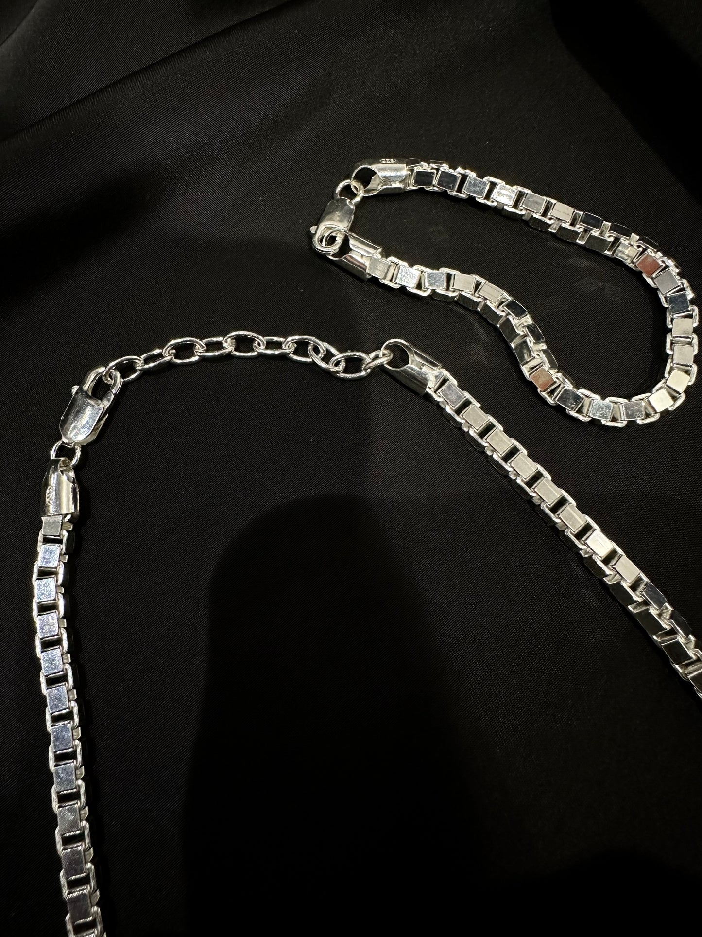 HANDMADE 925 CUBE CHAIN NECKLACE / BRACLET