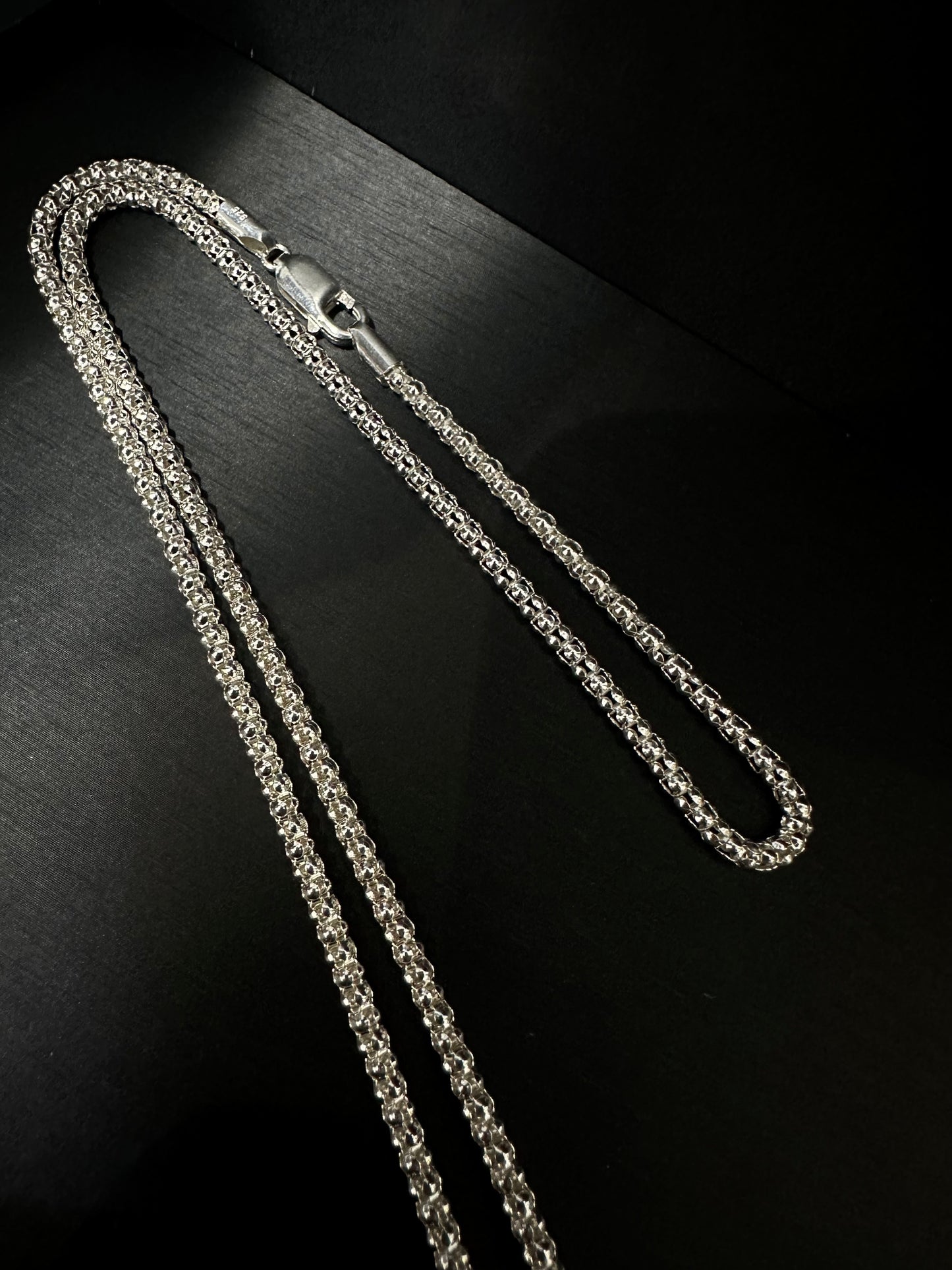 HANDMADE 925 BRILLIANT CUT ROUND NECKLACE
