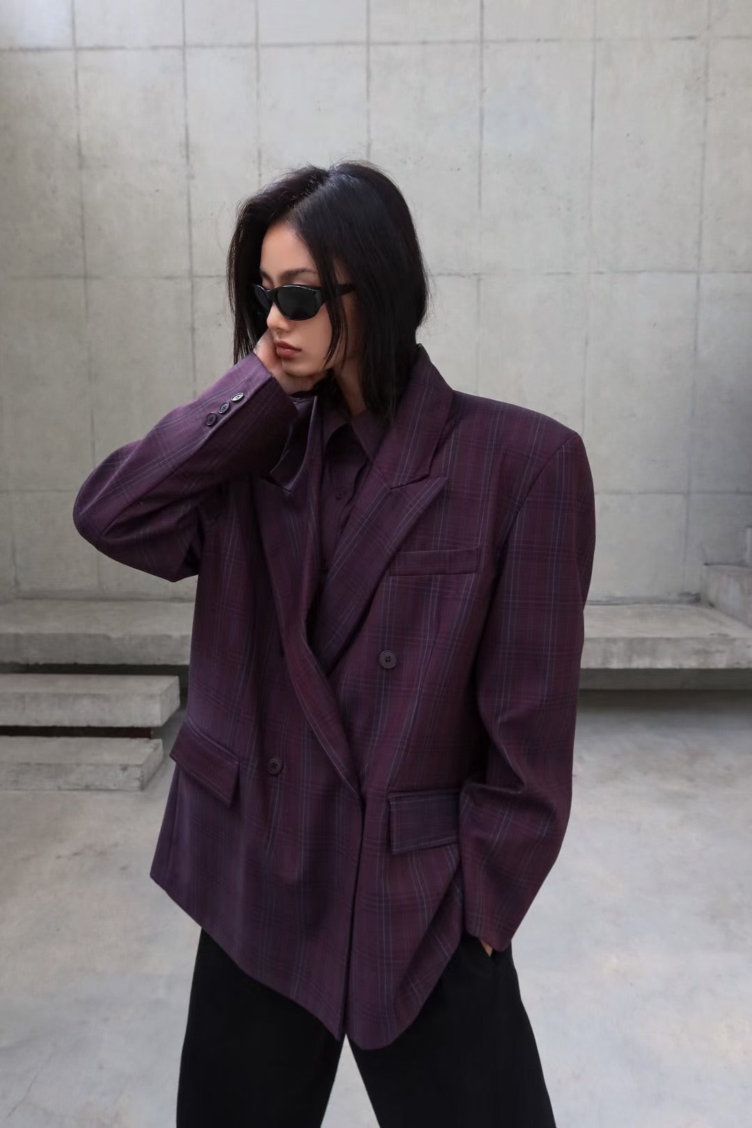 HARMONY CHECKED BLAZER