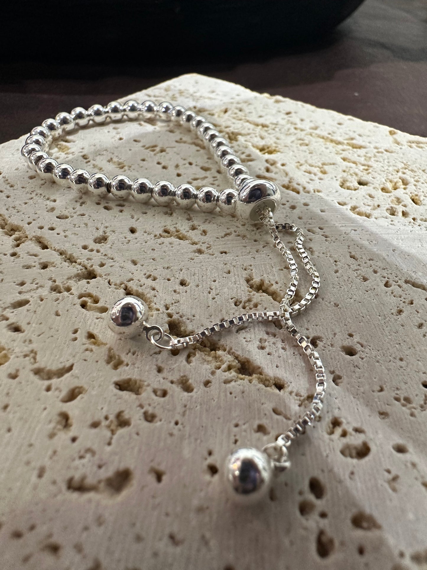 925 ADJUSTABLE BALL CHAIN BRACELET