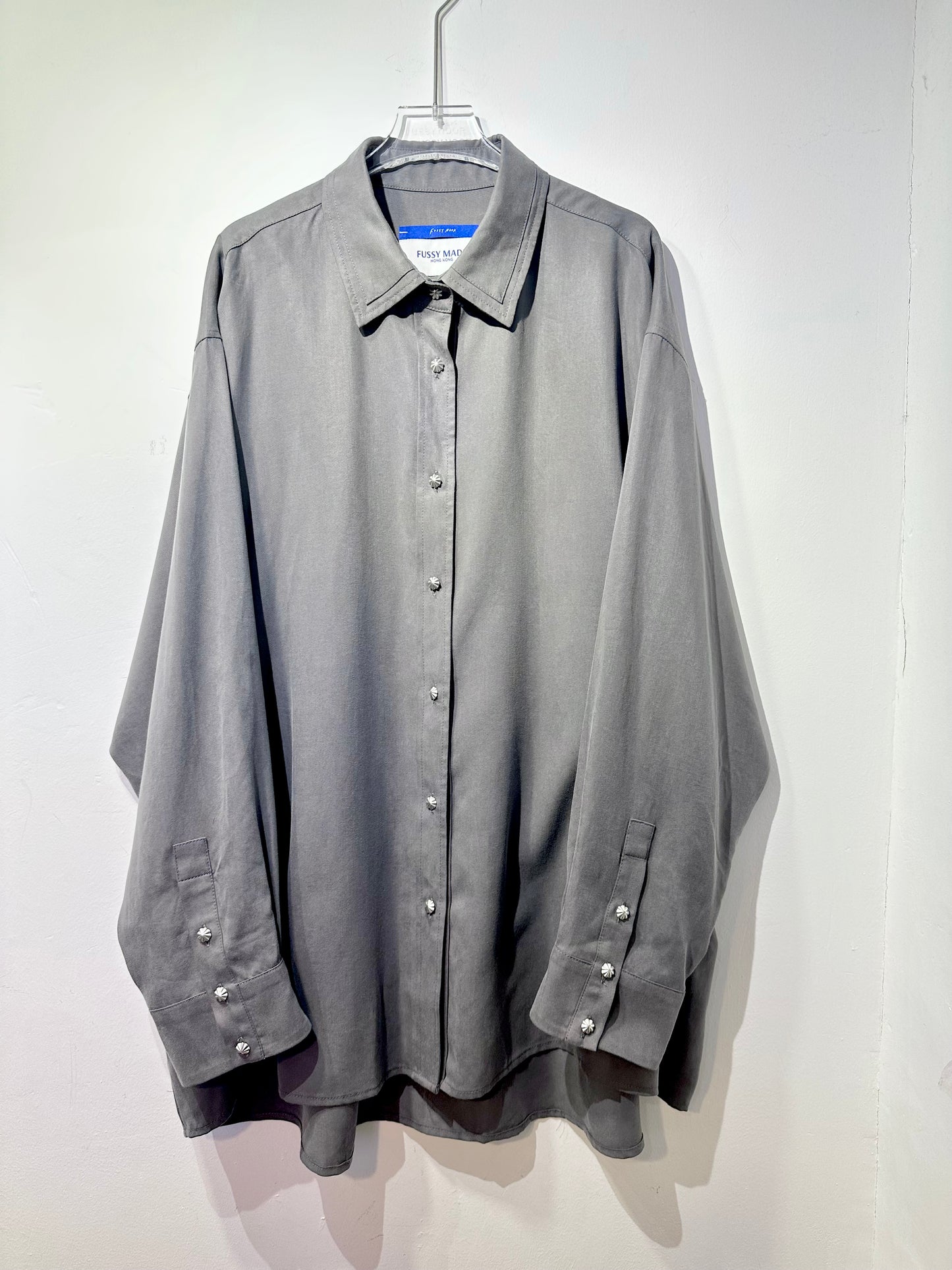 • FUSSY MADE • IRON GREY CUPRO SHIRT