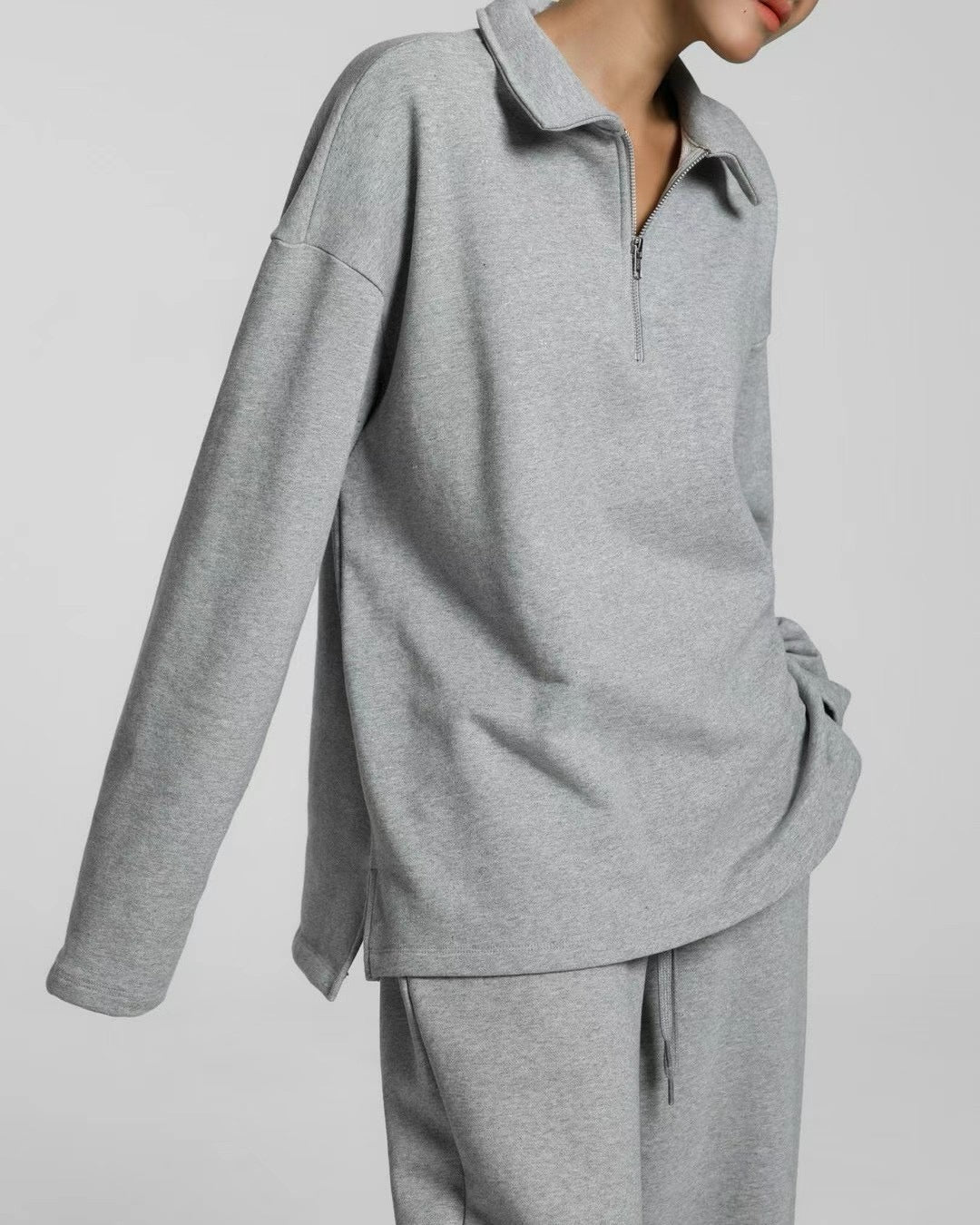 ZIP UP COTTON TOP