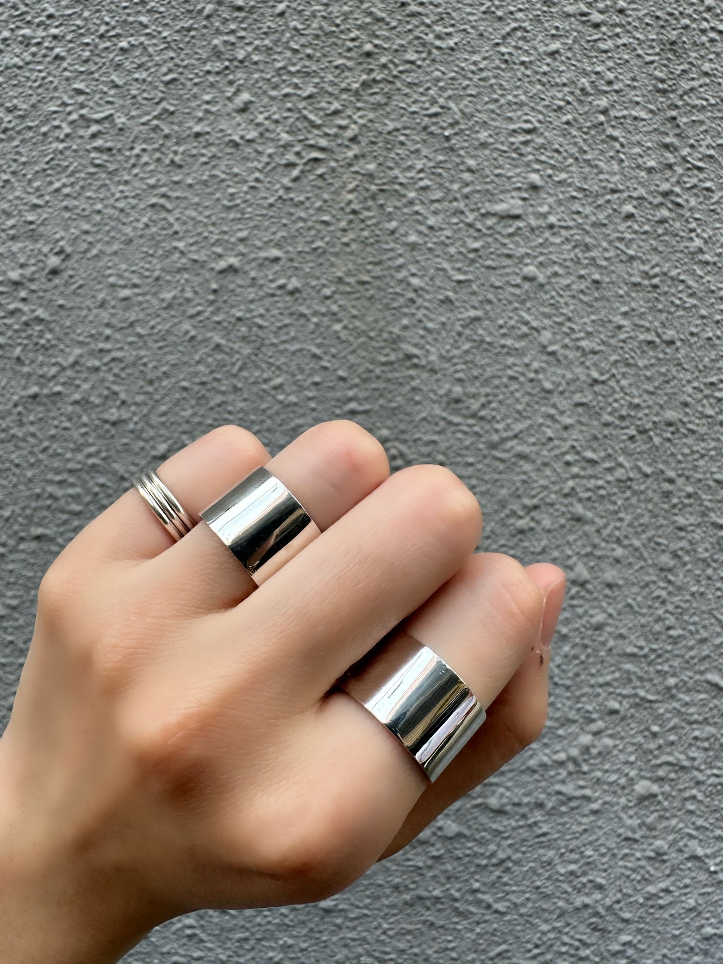 925 HANDMADE FLAT SURFACE RING (12MM)