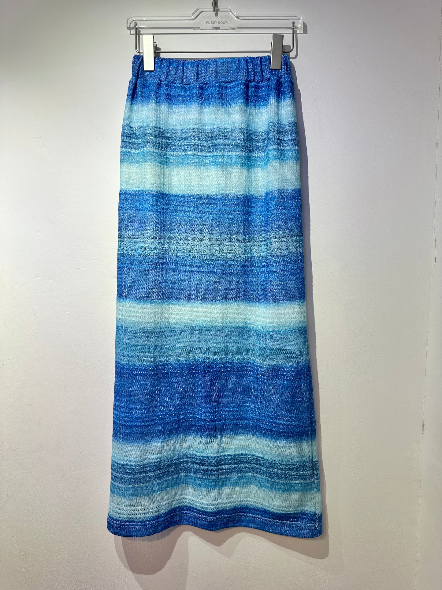 • FUSSY MADE • SHADING BLUE KNIT SKIRT