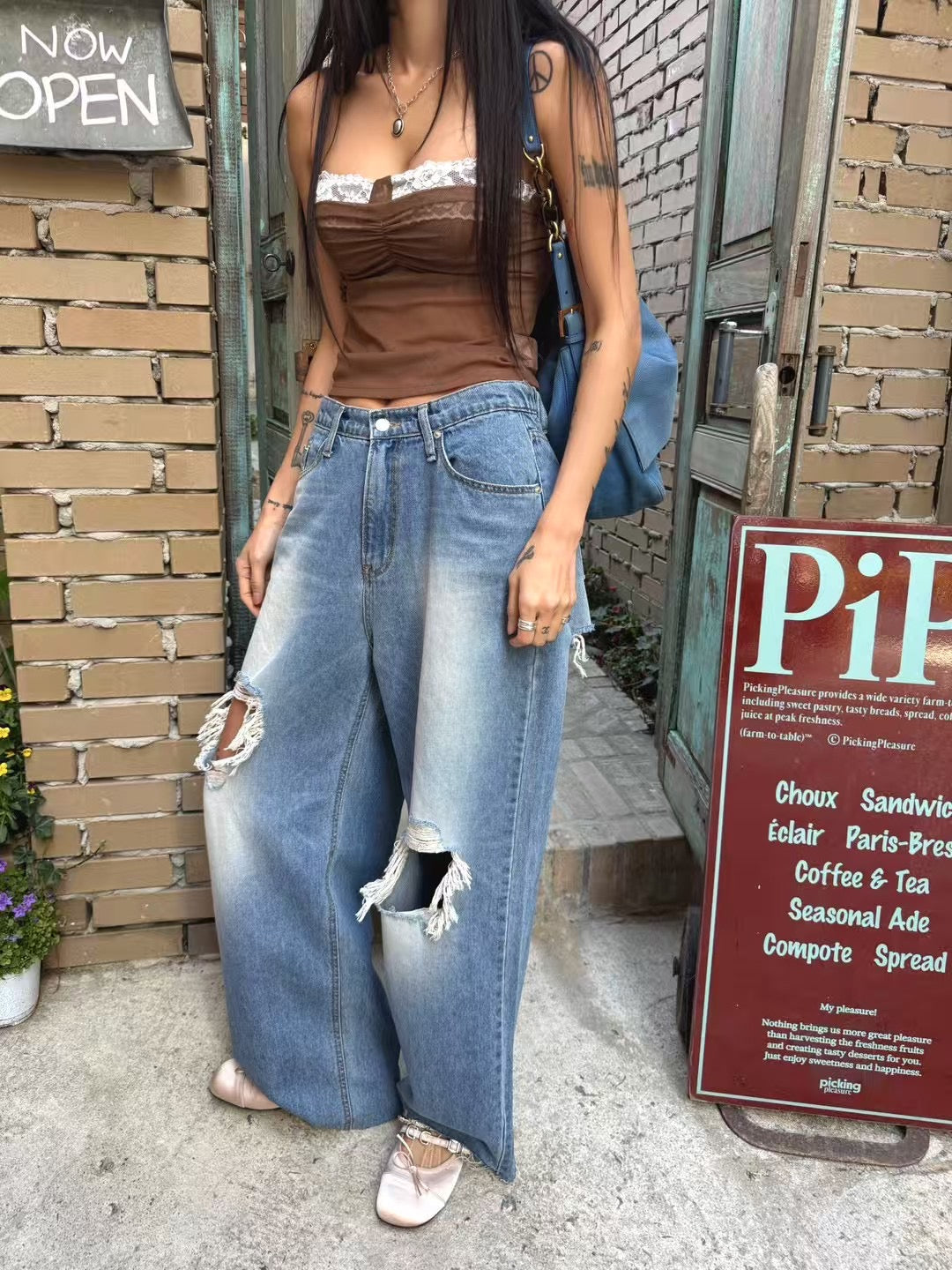 HALF ELASTIC SOFT JEANS