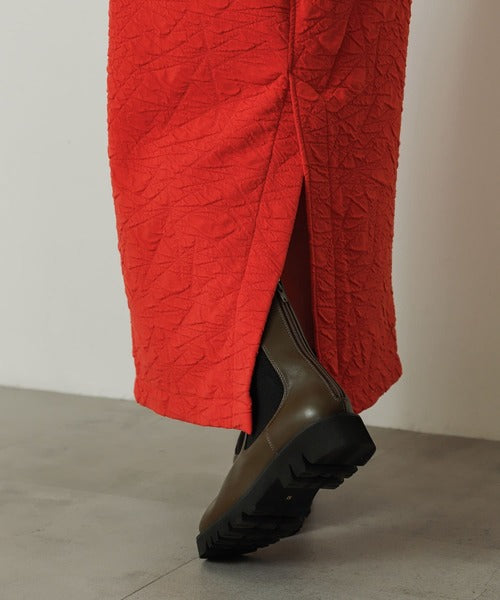 CRINKLE TEXTURED PENCIL SKIRT