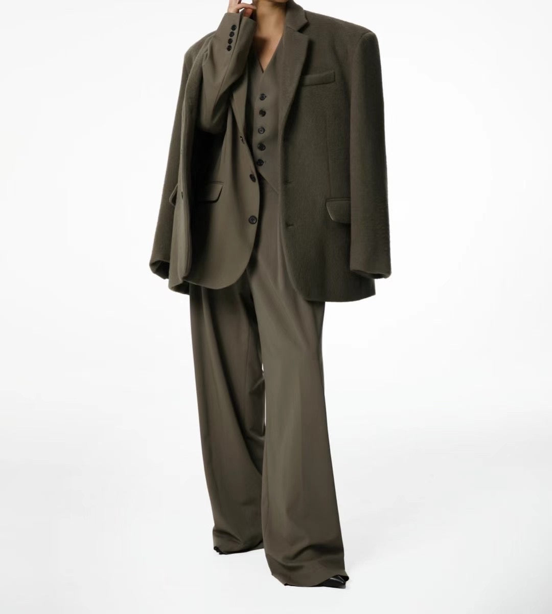 INWARD DOUBLE PLEATS TROUSERS