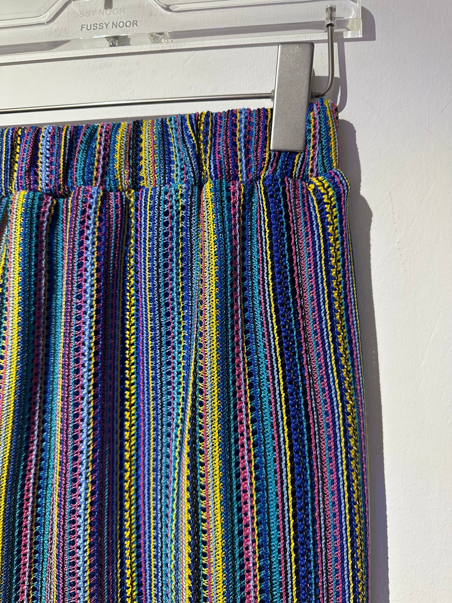 • FUSSY MADE • MULTI COLOUR STRIPE KNIT SKIRT