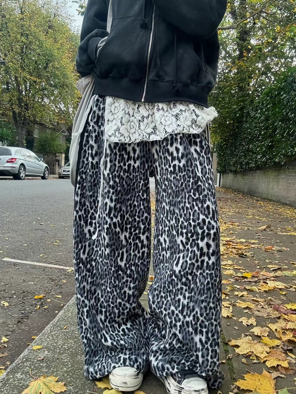 SALE!!!! SIDE STRIPES LEOPARD PANTS