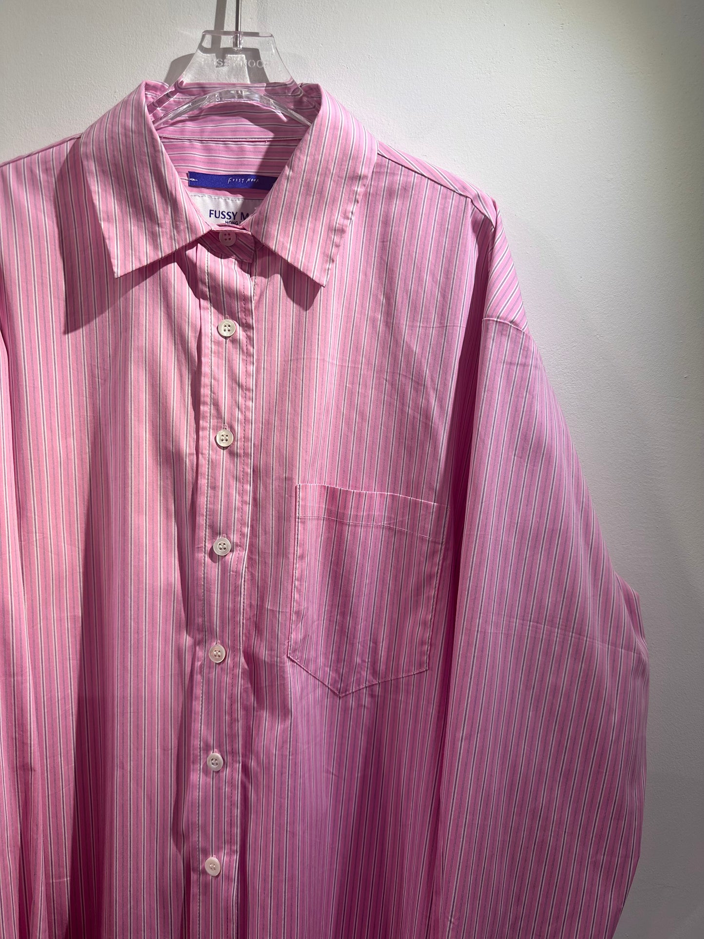 • FUSSY MADE • BLUSH PINK STRIPE SHIRT