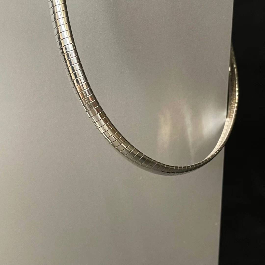 925 THICK HERRING BONE COLLAR NECKLACE