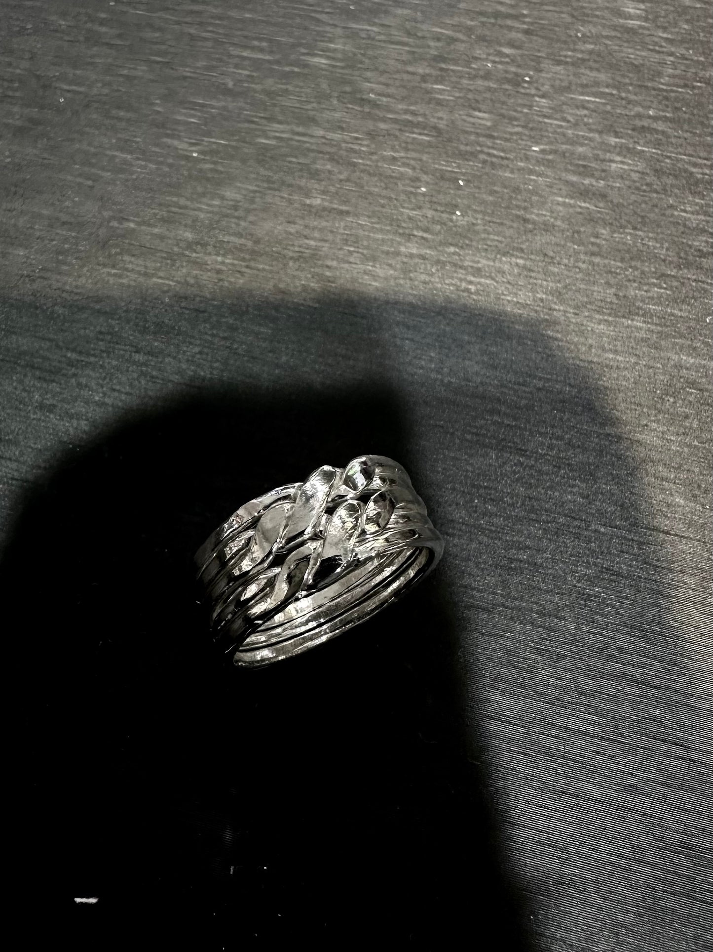 HANDMADE 925 FIVE LOOP PUZZLE RING