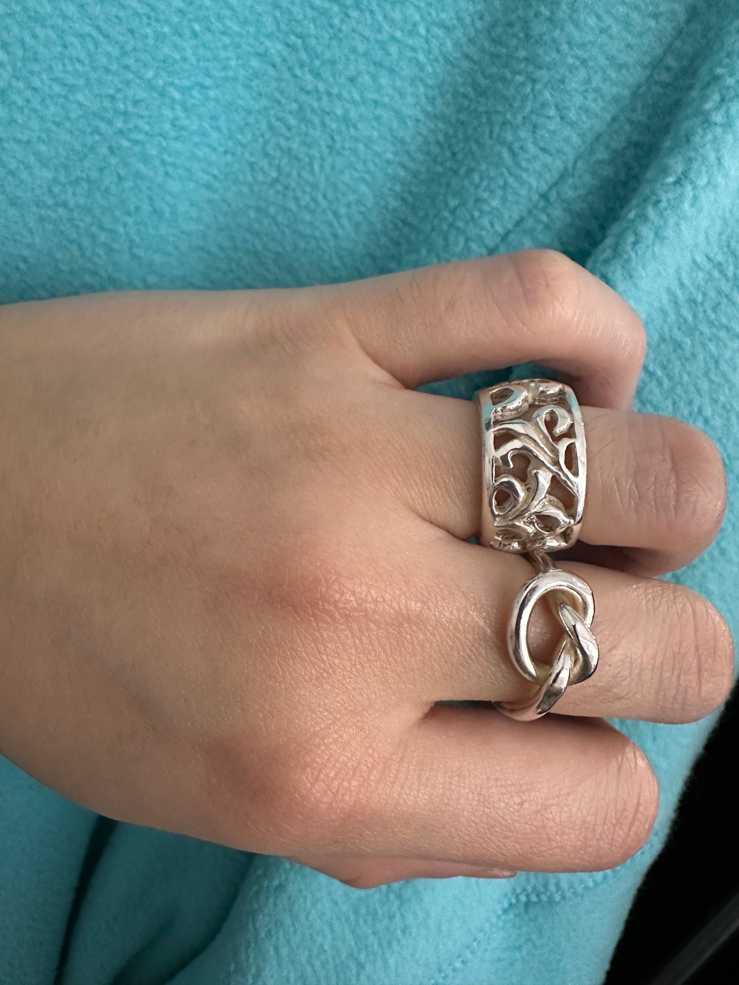925 HANDMADE CARVE PATTERN RING