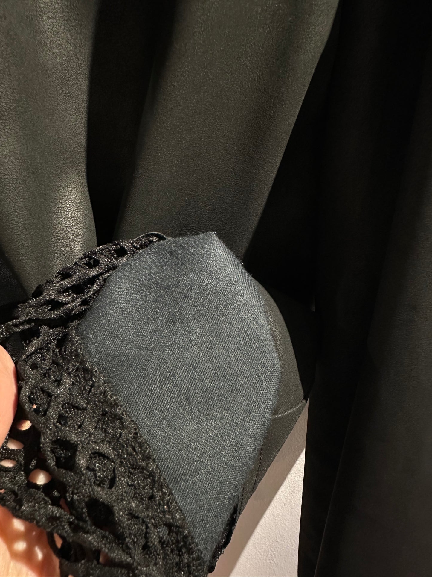 • FUSSY MADE • MATTE PU HOODED BLOUSE