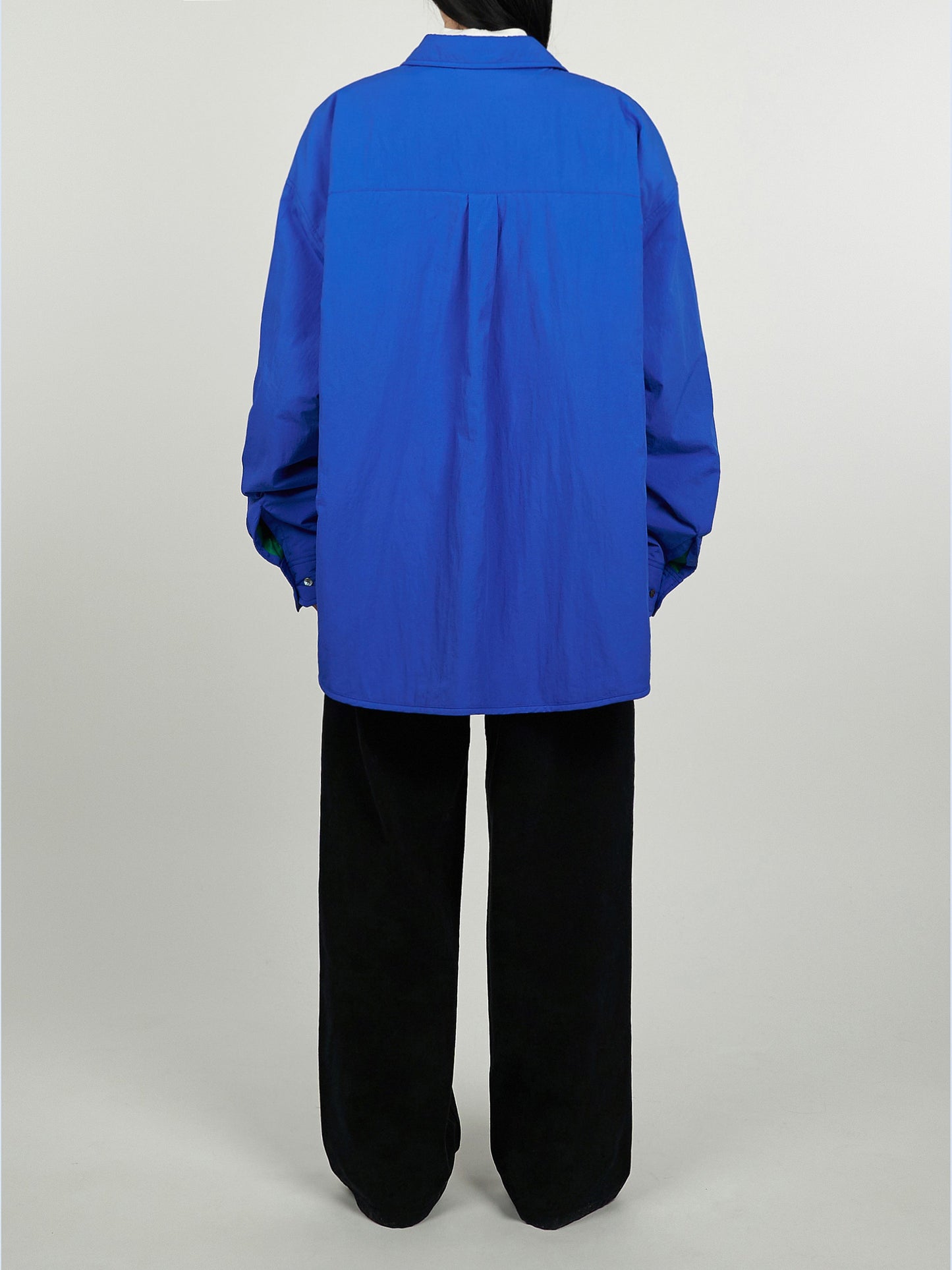 COLOR BLOCK PADDED SHIRT JACKET