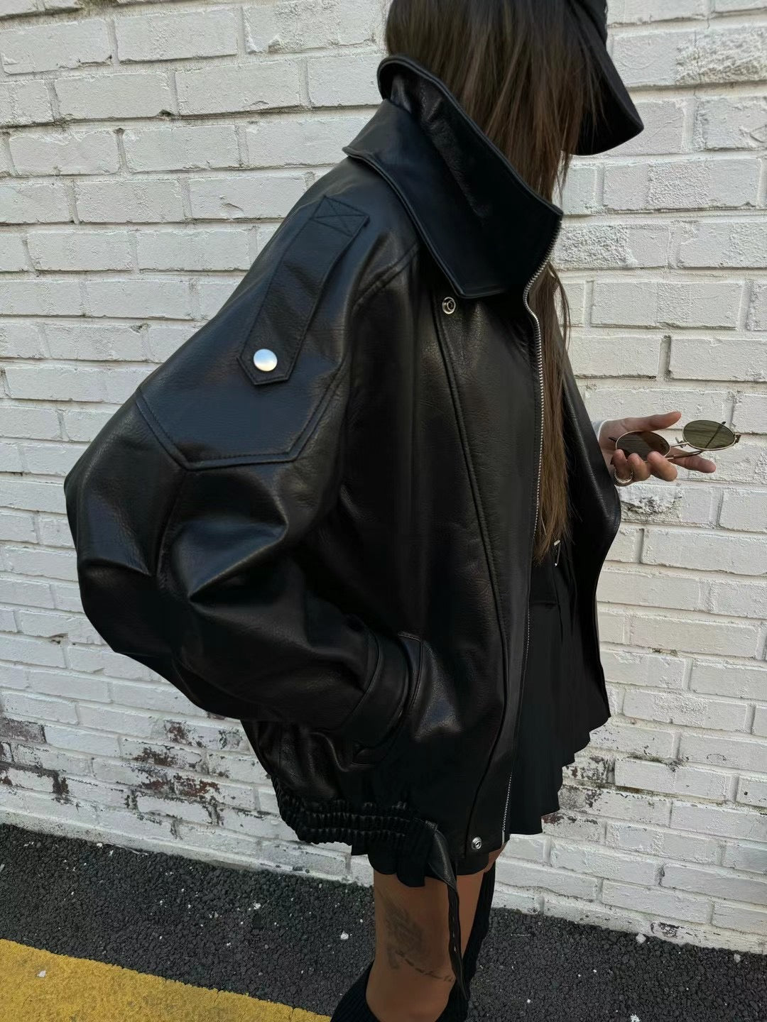SHEEPSKIN LEATHER BIKER
