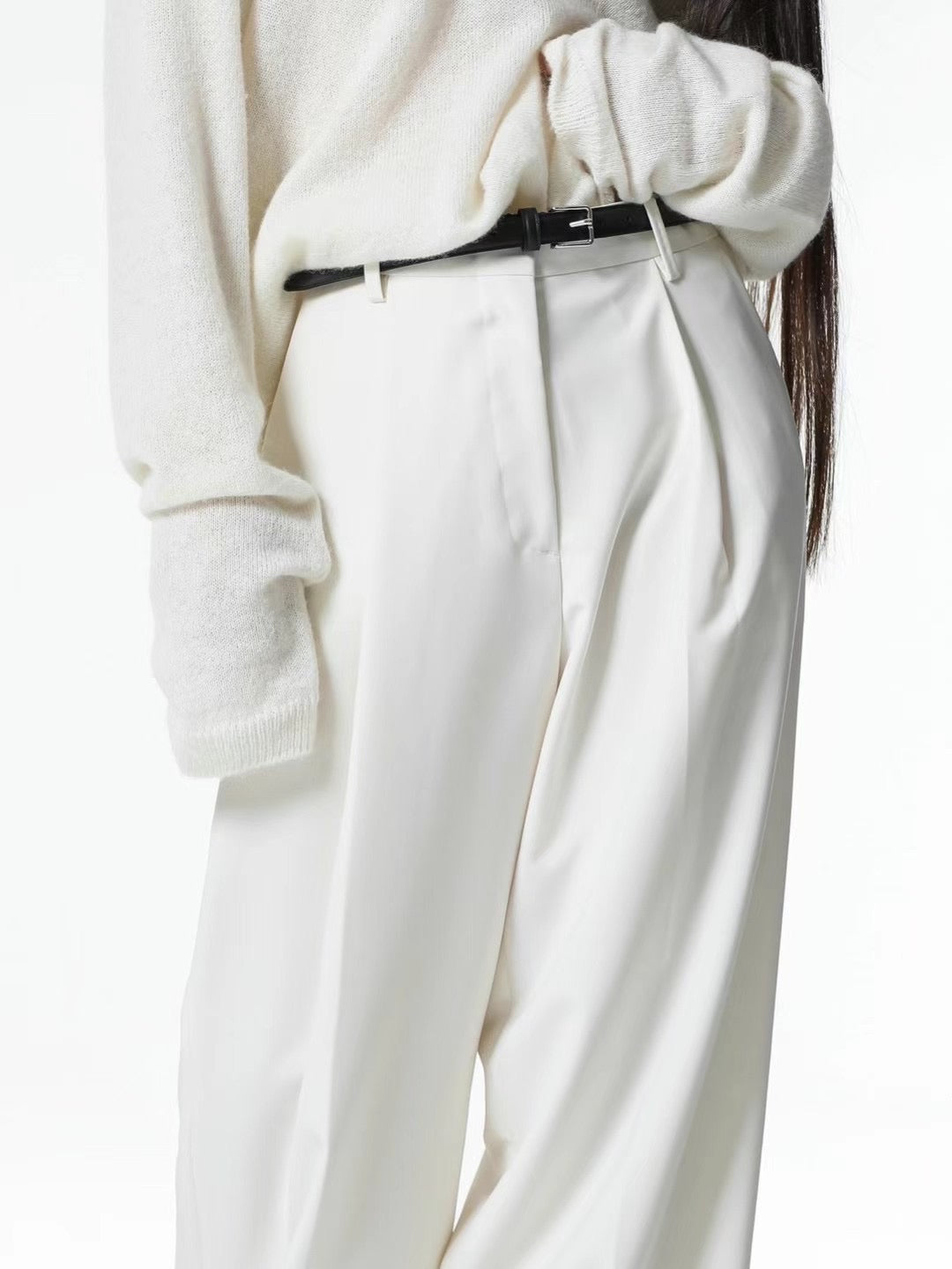 SINGLE DART WIDE LEG TROUSERS