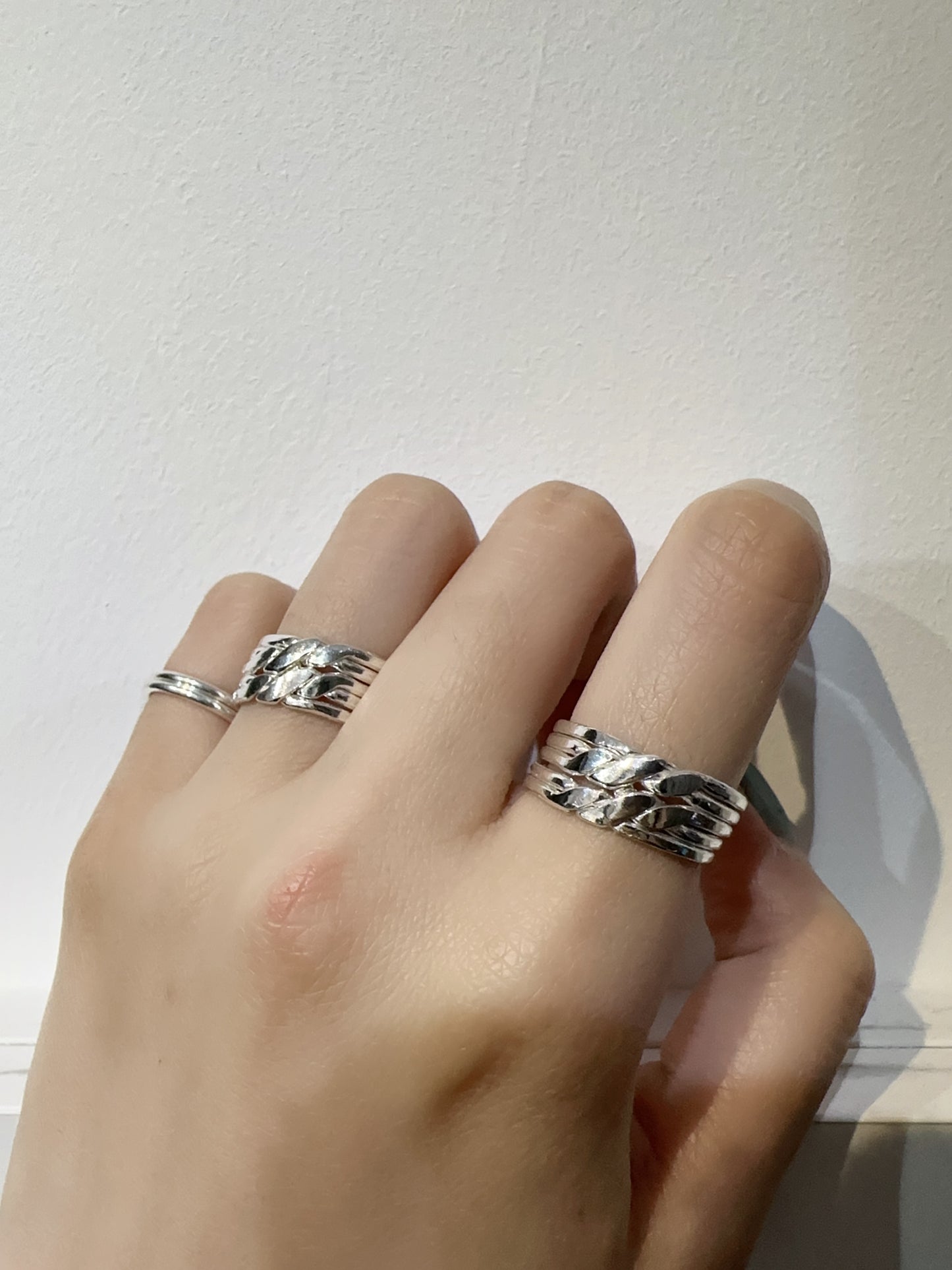 HANDMADE 925 FIVE LOOP PUZZLE RING