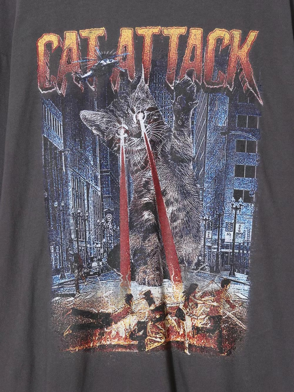 "CAT ATTACK" PRINT TEE