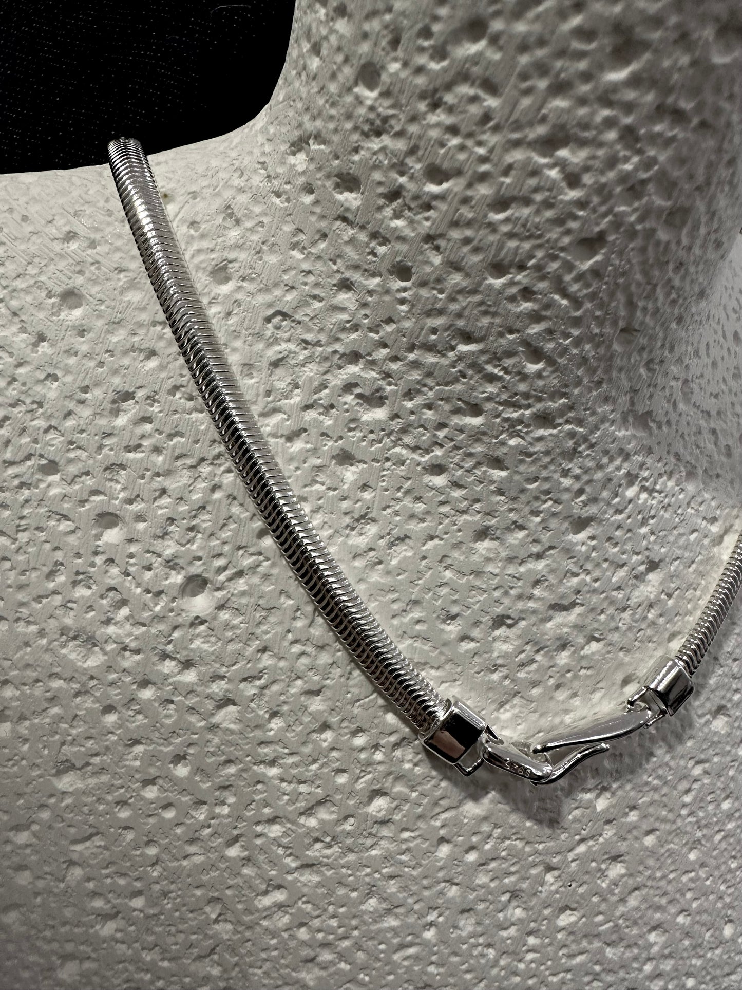 925 ROUND HERRINGBONE CHAIN NECKLACE