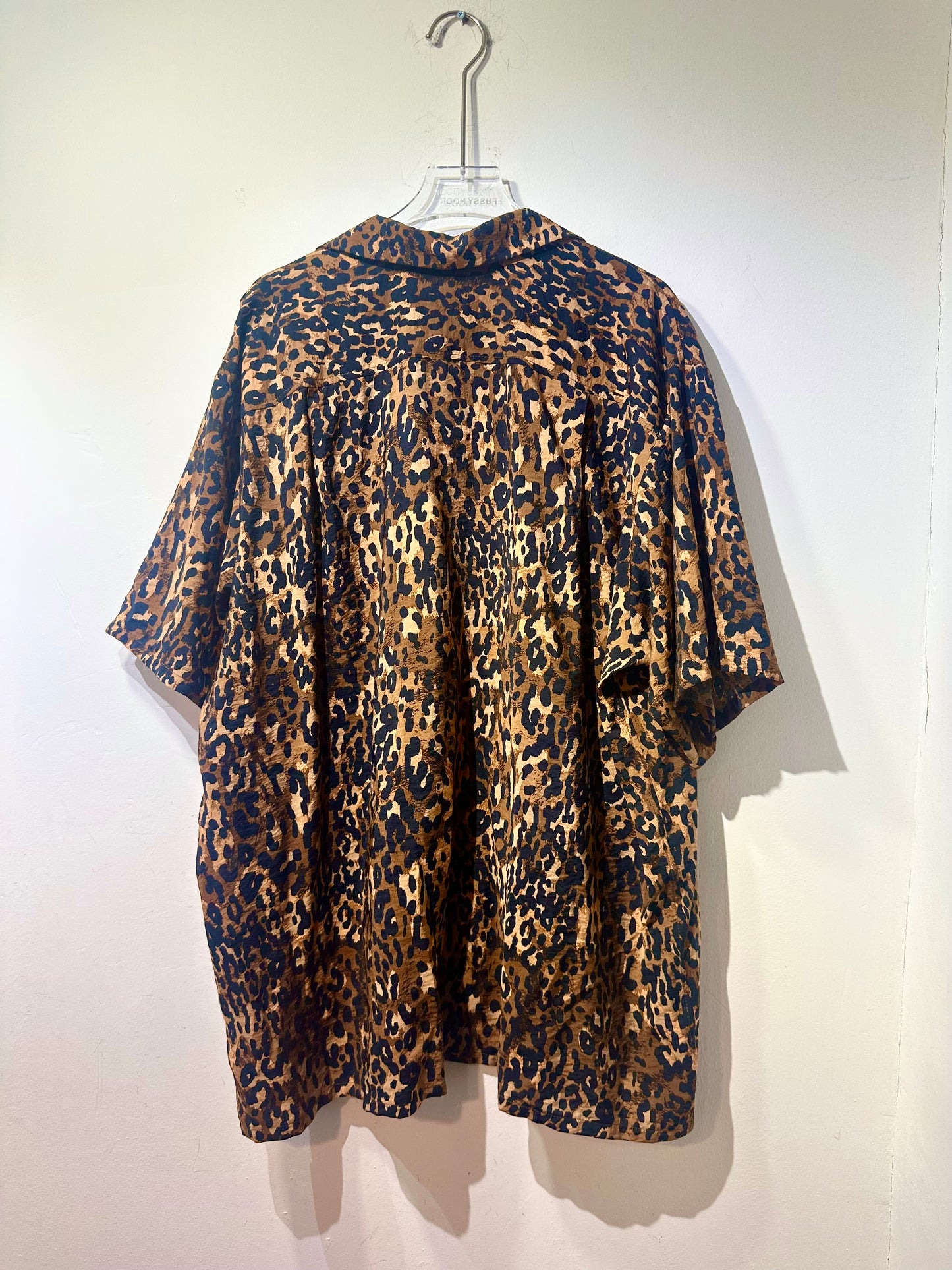 • FUSSY MADE • TAN BOLD LEOPARD SHIRT