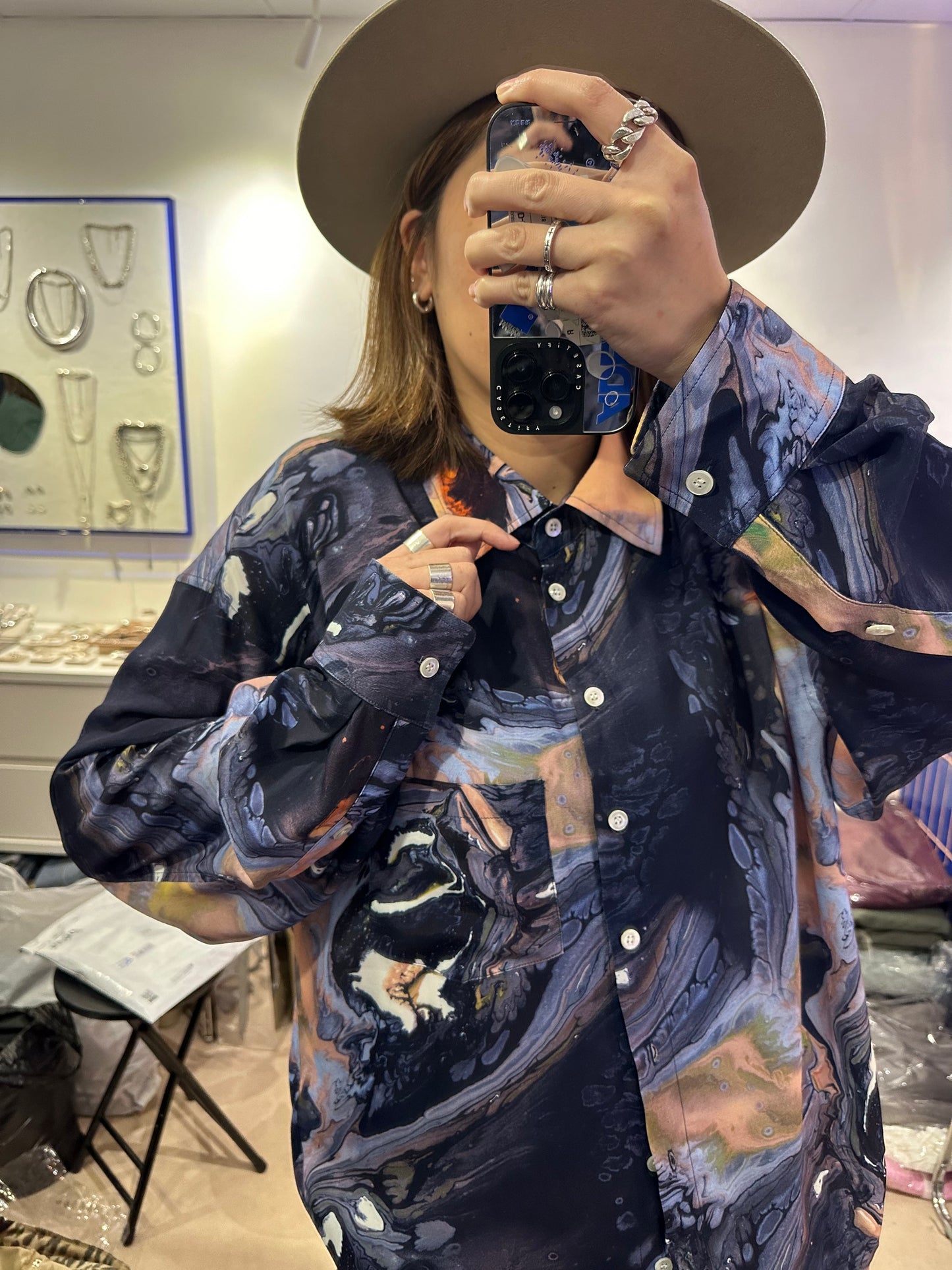 • FUSSY MADE • GALAXY MARBLE SHIRT