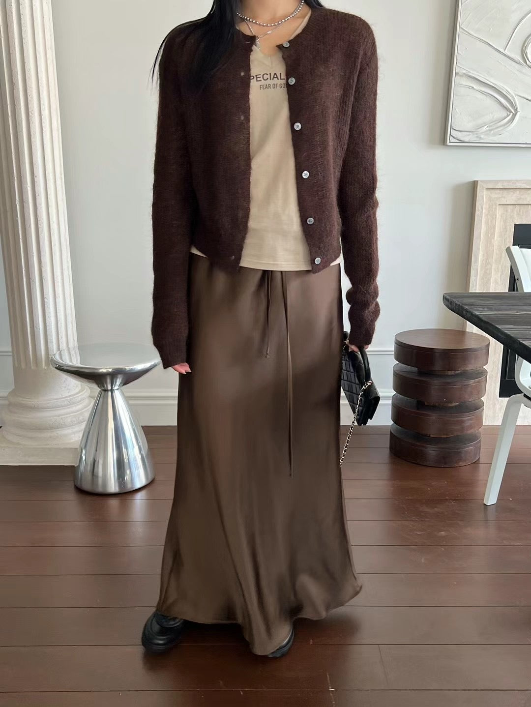 6 COLOURS SATIN SKIRT