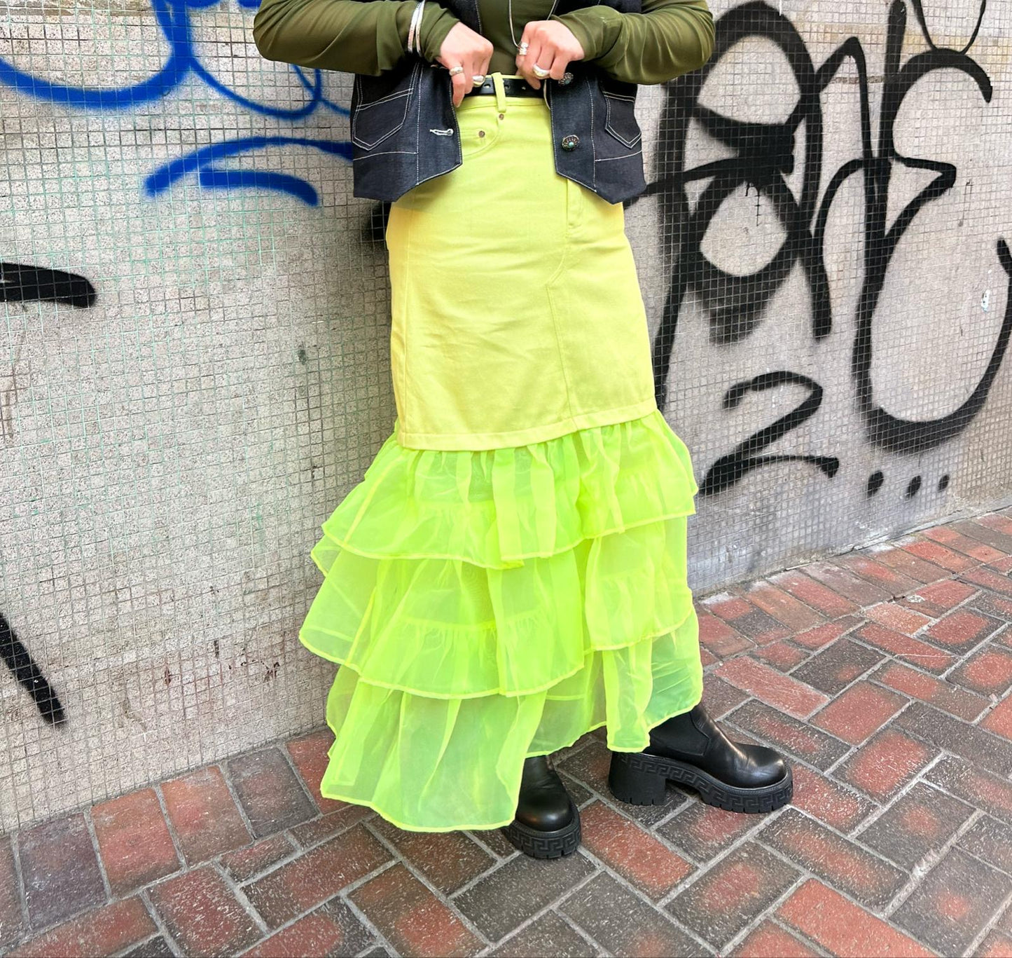 • FUSSY MADE • TWO PANNEL TIERED SKIRT