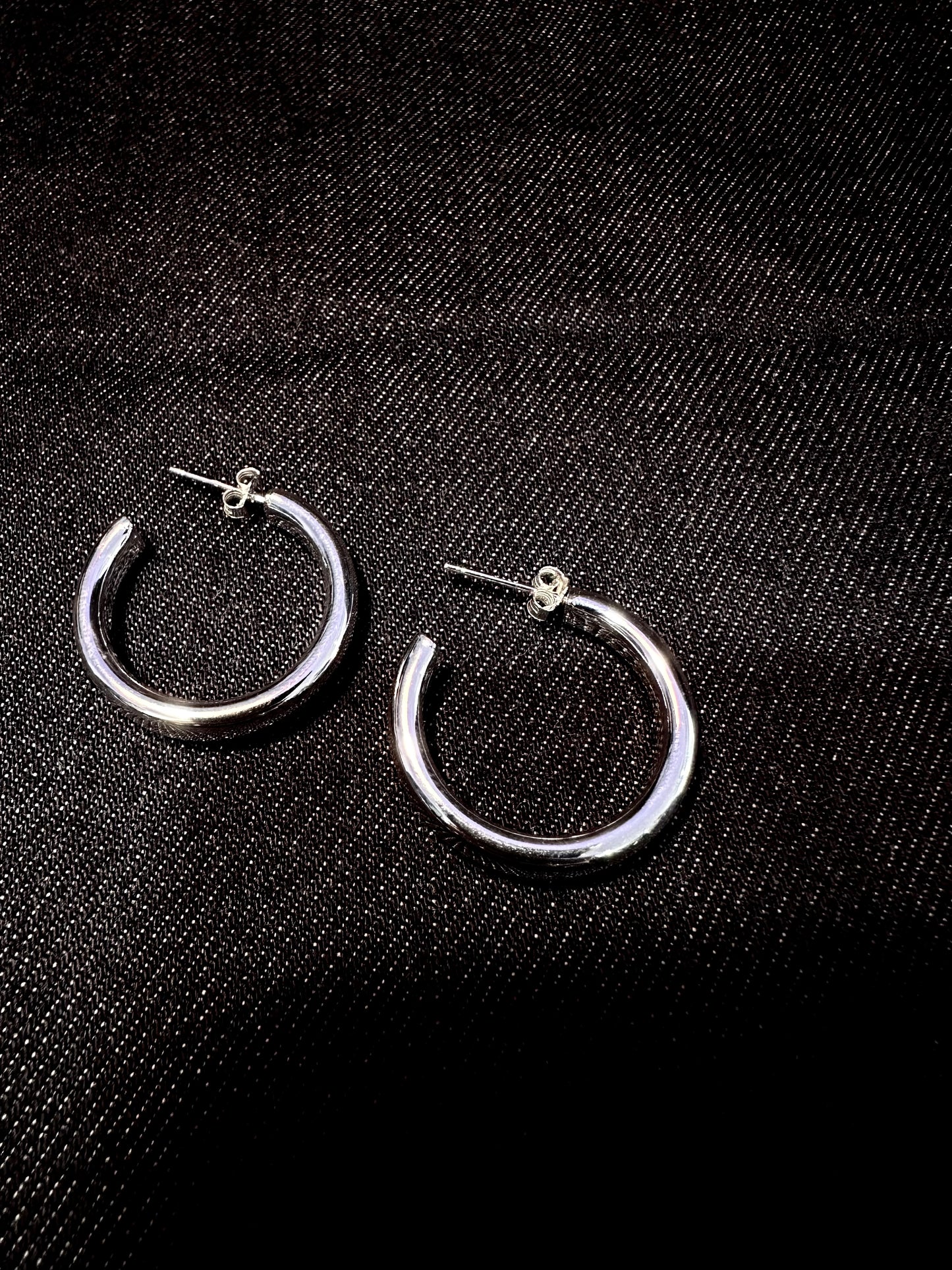 925 C ROUND LOOP EARRINGS