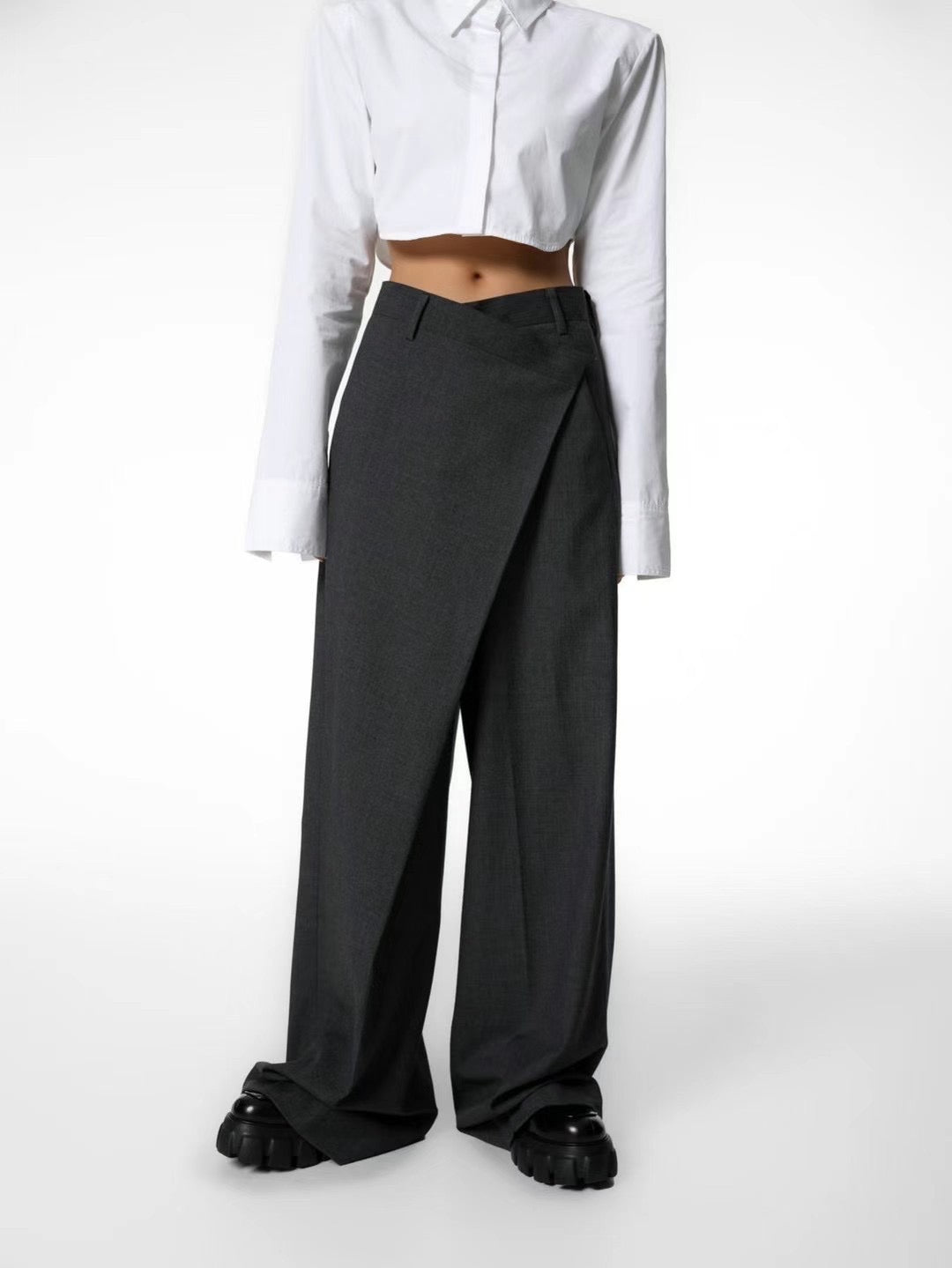CROSS WRAP TROUSERS
