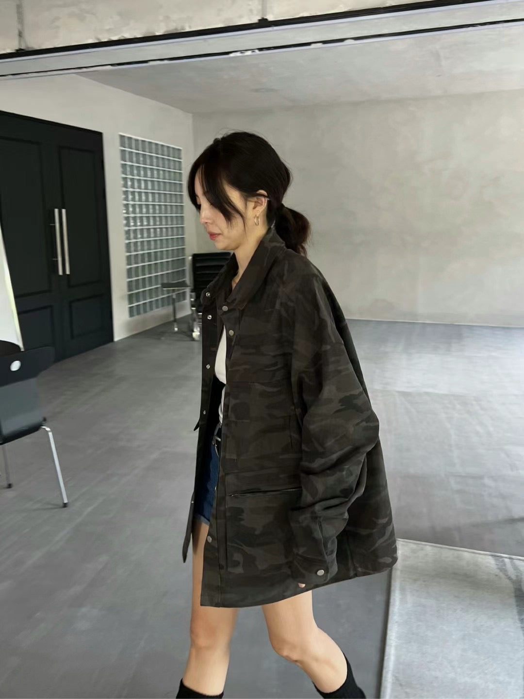 SPECIAL PATTERNED POCKET JACKET ( LEOPARD / CAMOUFLAGE )