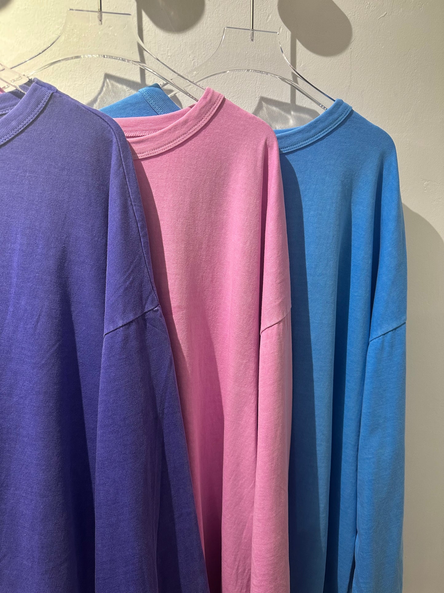OVERSIZE SIDE SPLIT WASHED COTTON TEE