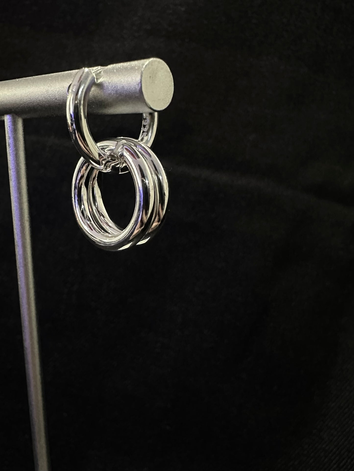925 DOUBLE RING EARRINGS