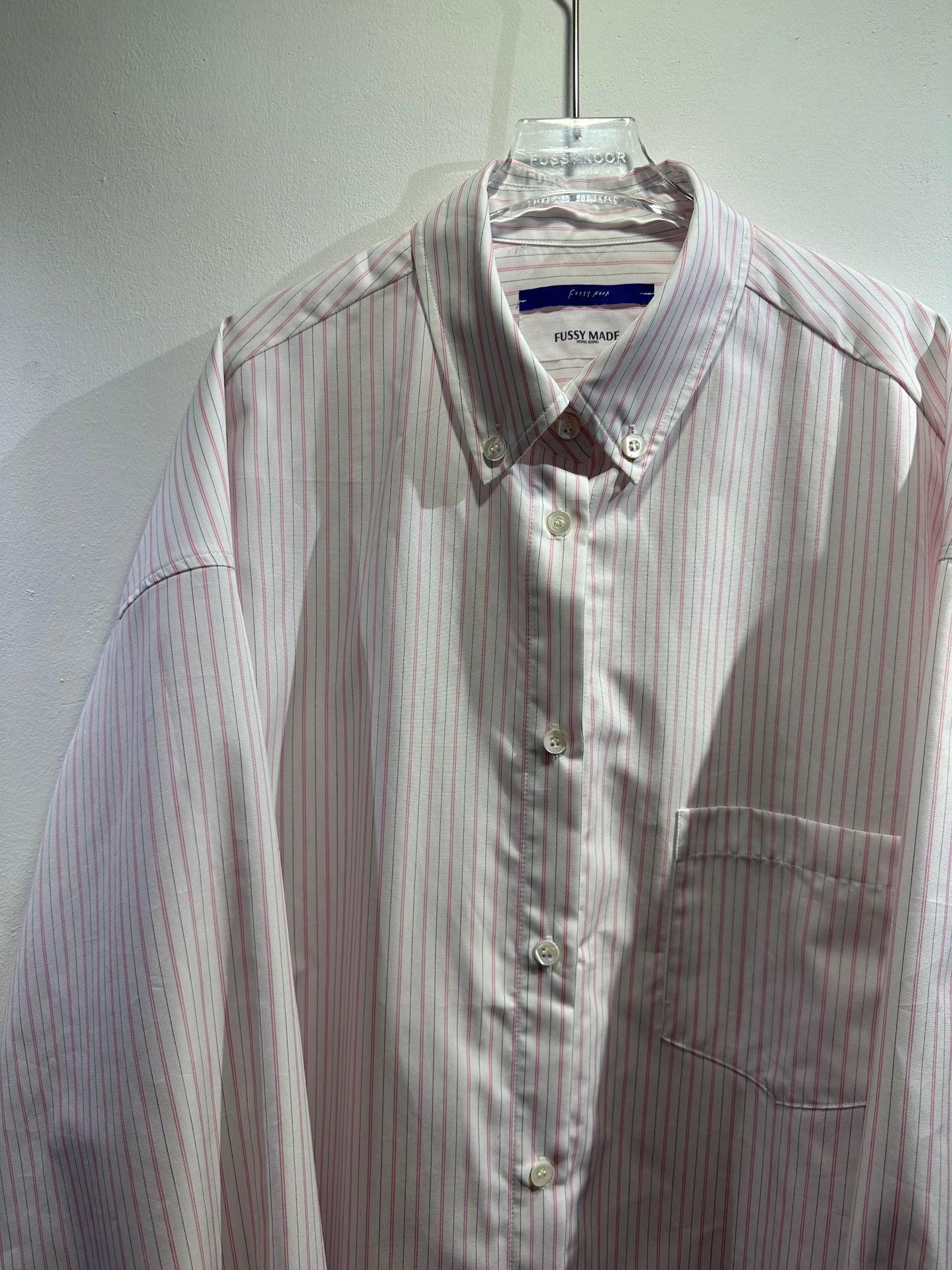 • FUSSY MADE • LIGHT PINK STRIPE SHIRT