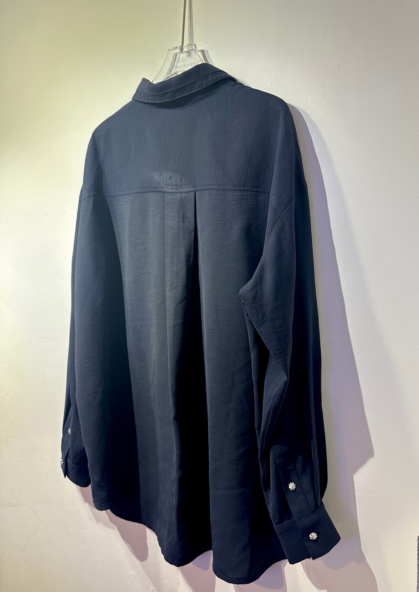 • FUSSY MADE • DEEP BLUE CHIFFON-LIKE SHIRT
