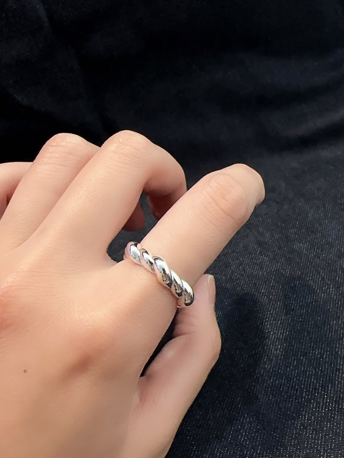 925 HEXAGON TWIST RING