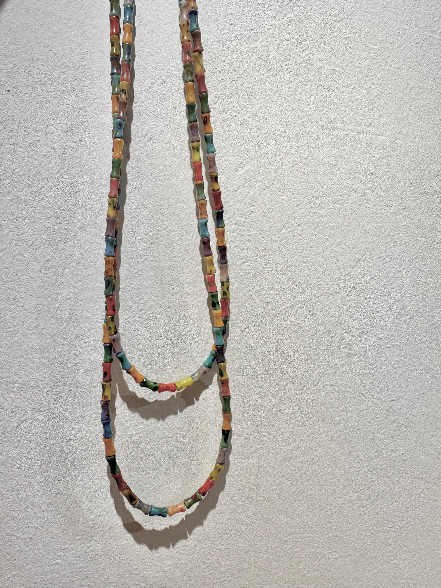 BAMBOO TUBE BEADS NECKLACE (116cm)