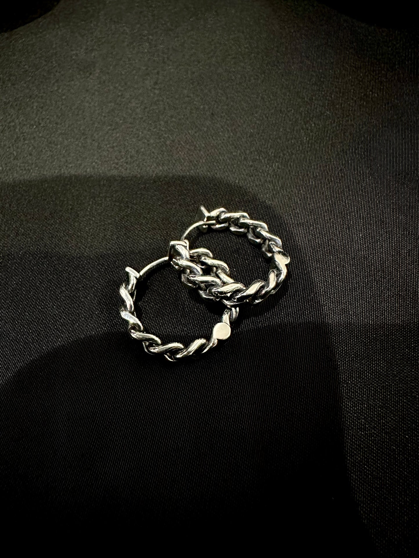 925 18MM CHAIN EARRINGS
