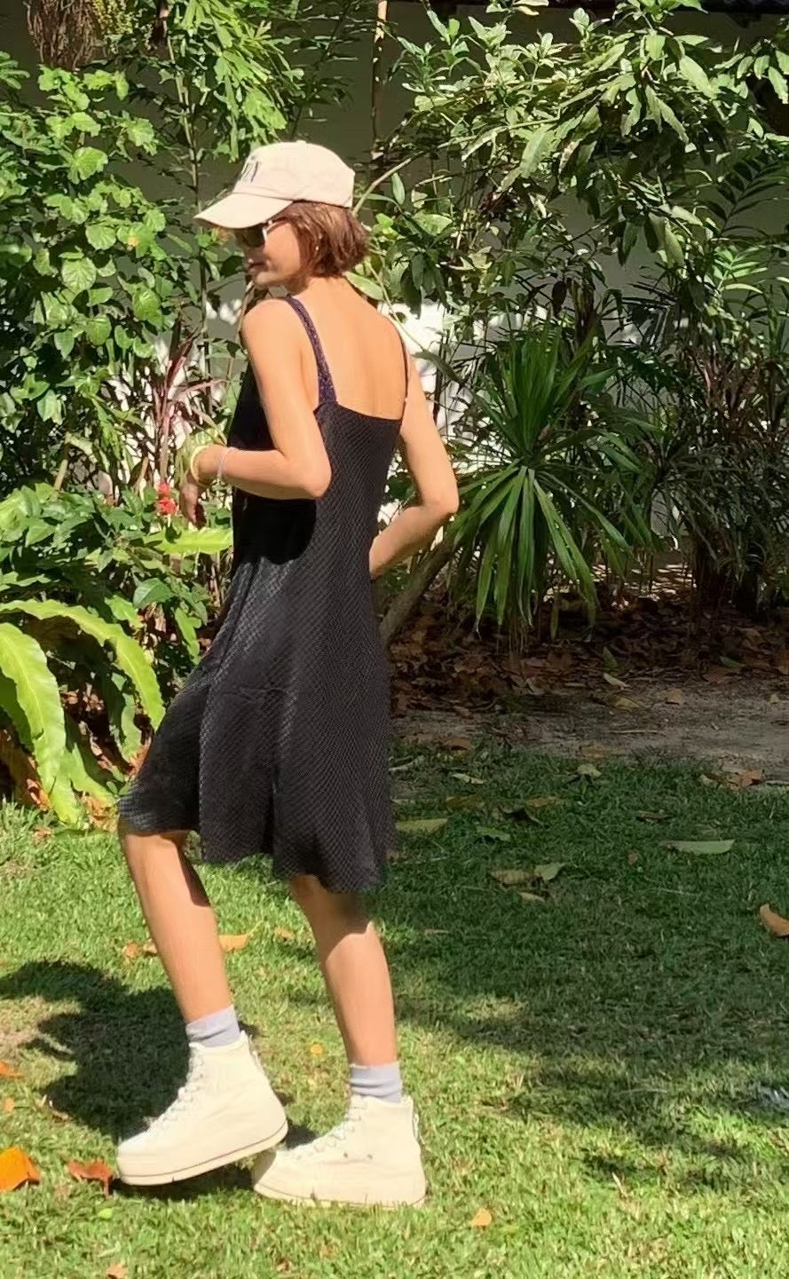 LACE STRAP DRESS