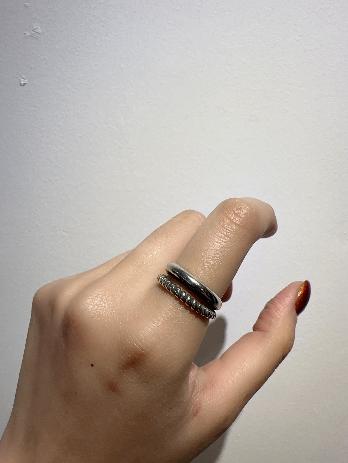 925 TWO LAYER TWIST RING