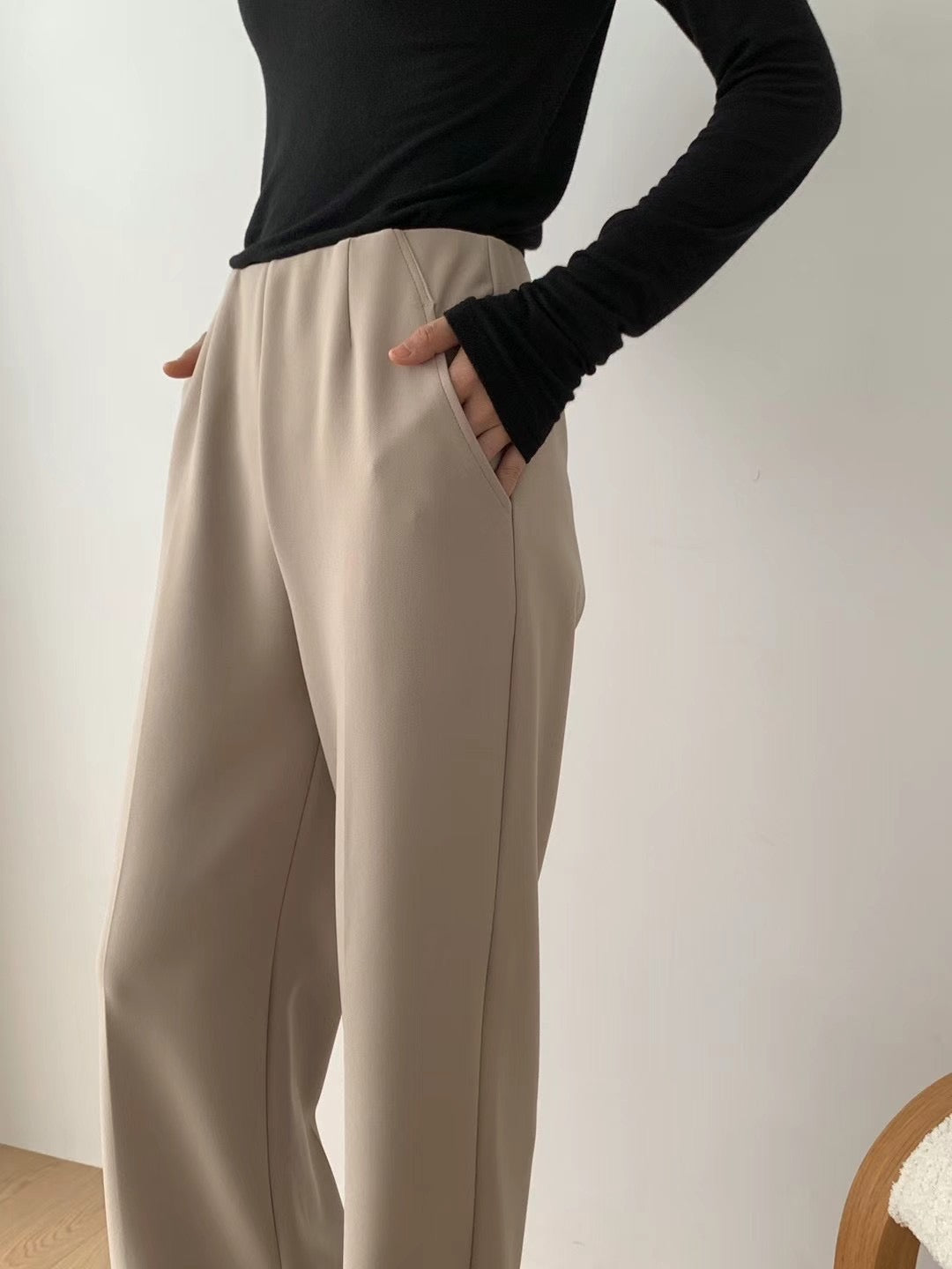 ELASTIC WAIST GOOD CUT PANTS