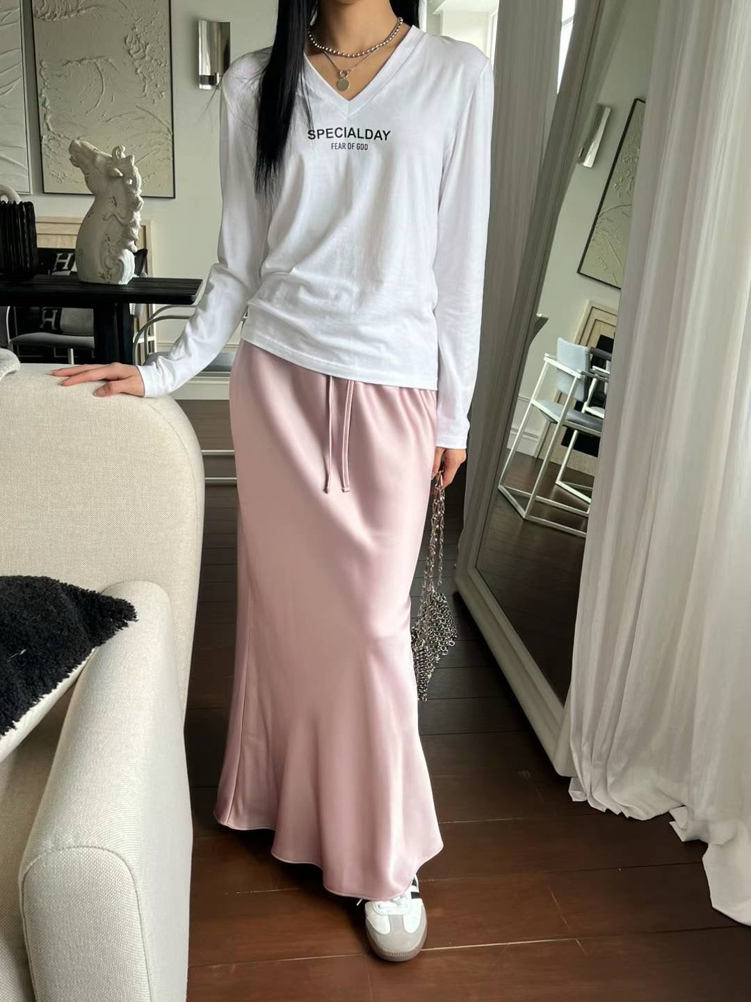 6 COLOURS SATIN SKIRT