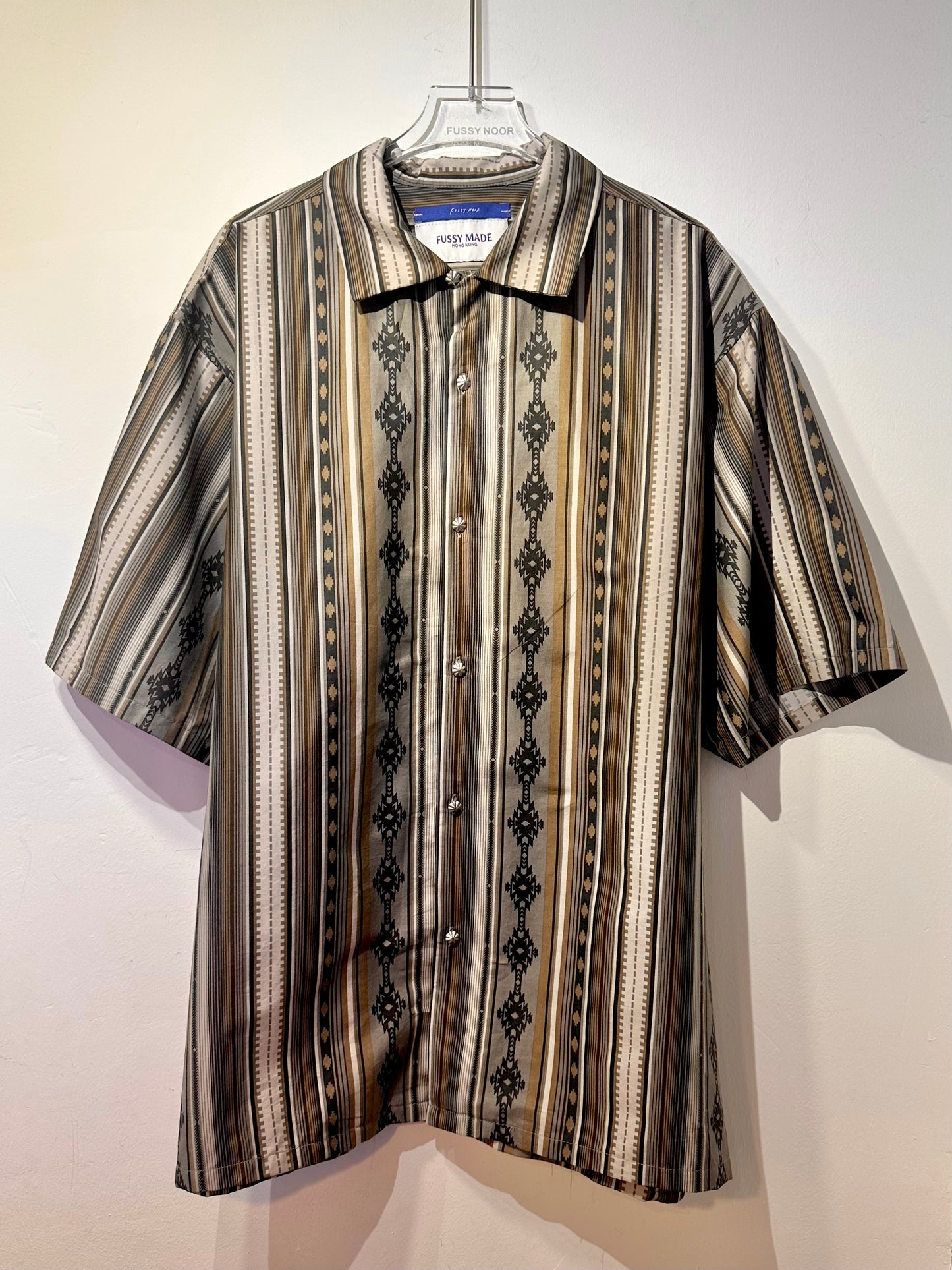 • FUSSY MADE • AZTEC STRIPE SHIRT