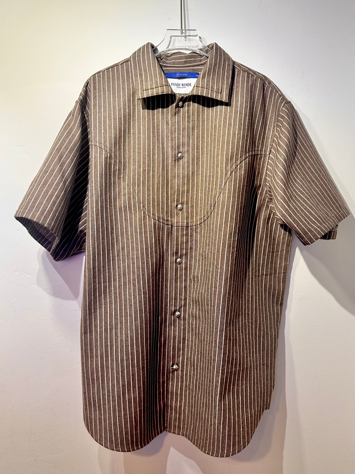 • FUSSY MADE • CHOCOLATE STRIPE SHIRT