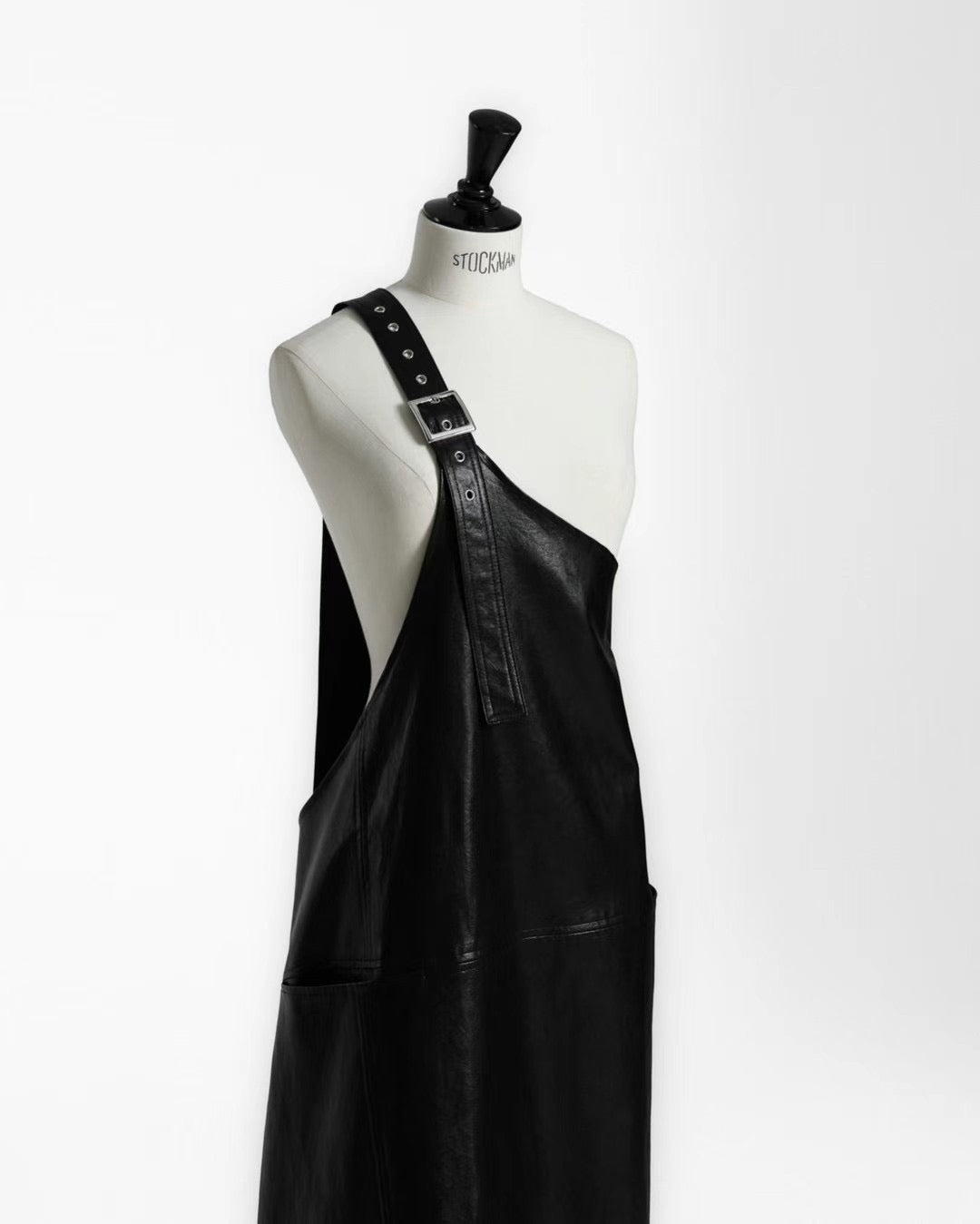PU ONE SHOULDER DRESS