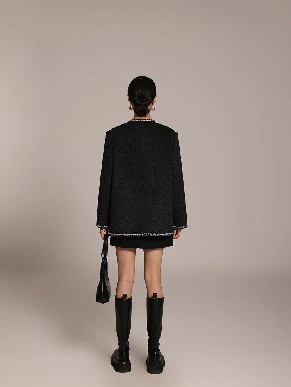 CLASSY WOOL TWEED COAT