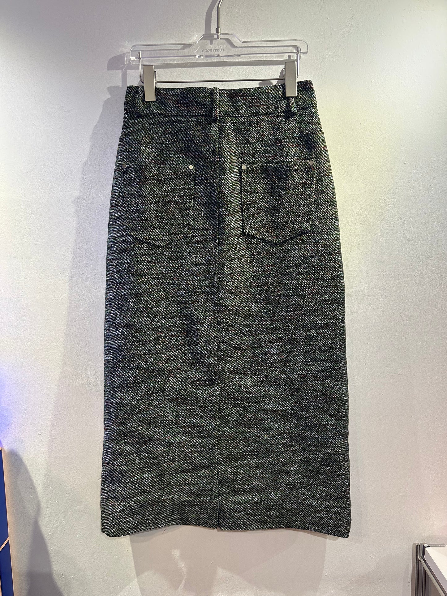 • FUSSY MADE • EMERALD TWEED SKIRT