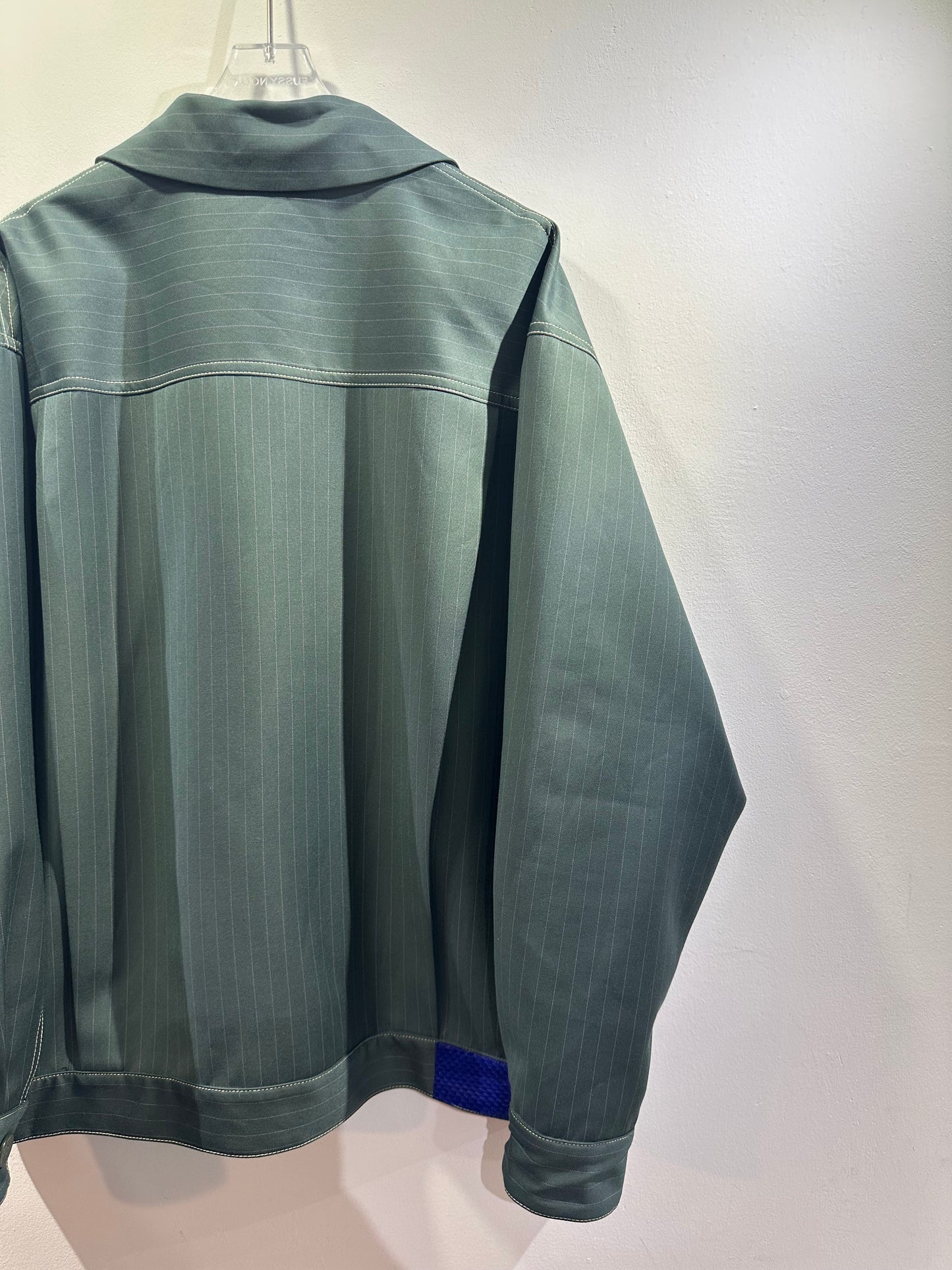 • FUSSY MADE • MATCHA PINSTRIPE BLAZ-JACKET ( Italian Fabric )